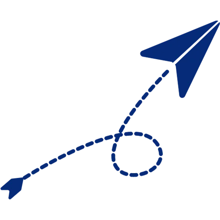 Paper plane icon for sending a plan to a client